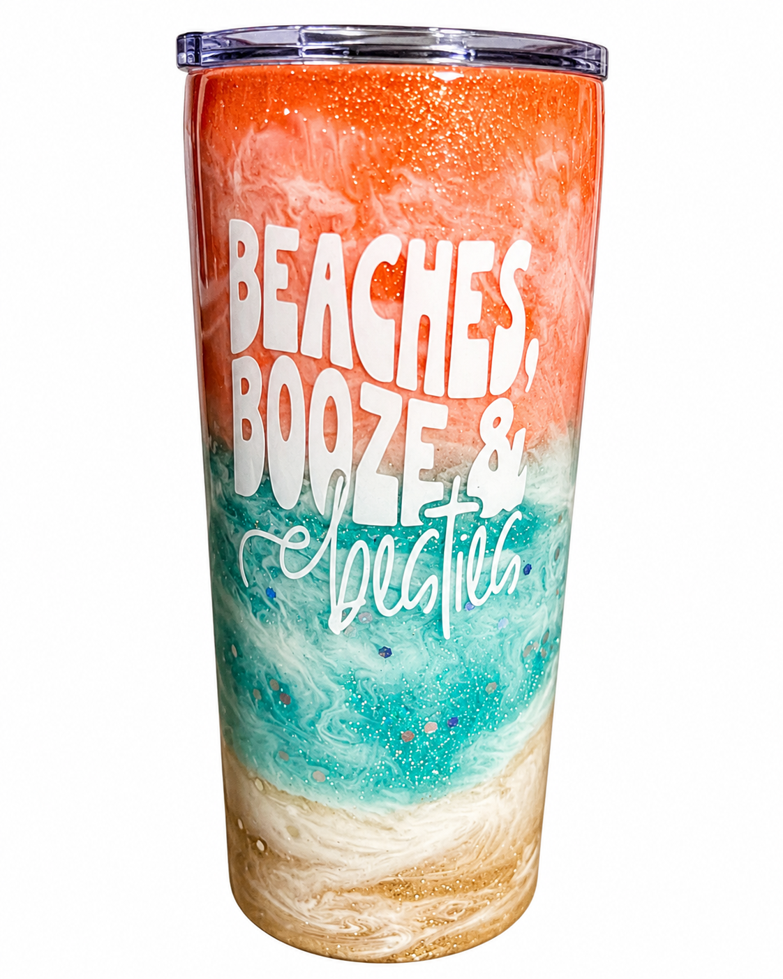 Beaches, Booze & Besties Tumbler