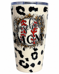 Baseball Mom Leopard Print Tumbler