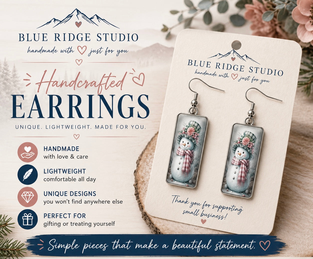 Snowman Earrings