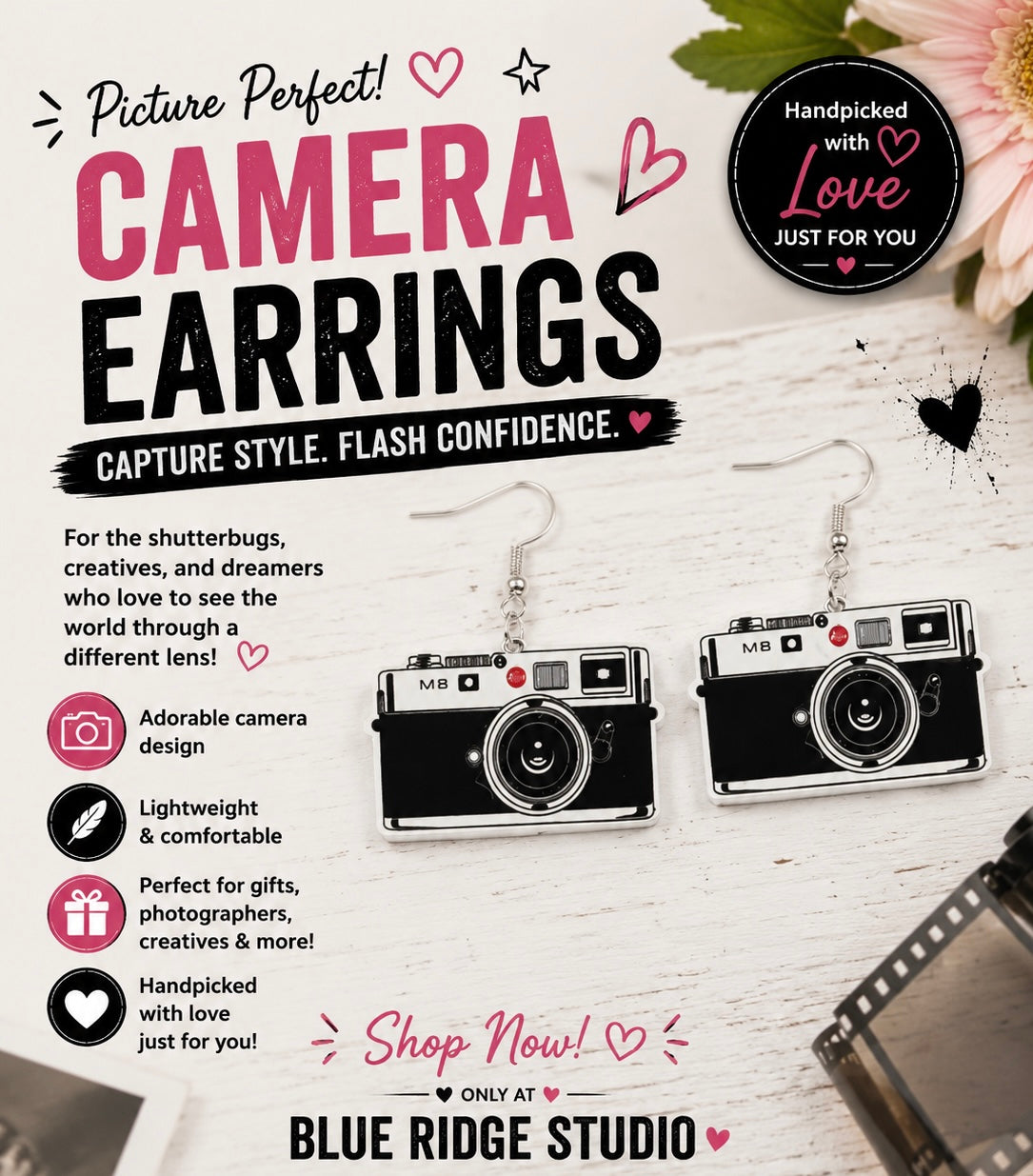 Camera Earrings