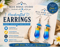 Blue Cocktail Earrings