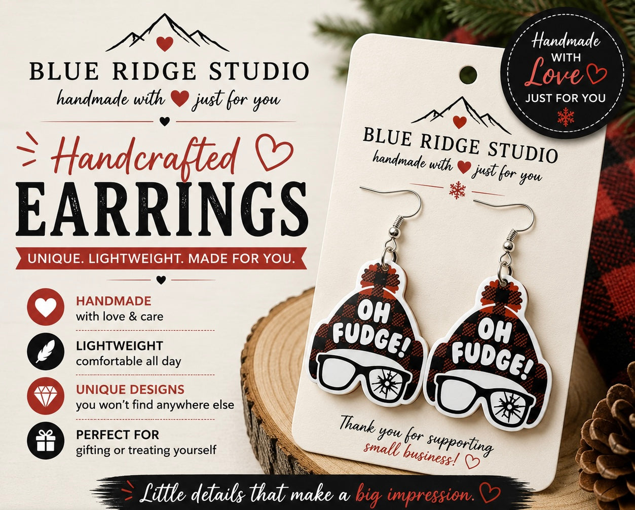 "Oh Fudge" Christmas Movie Earrings