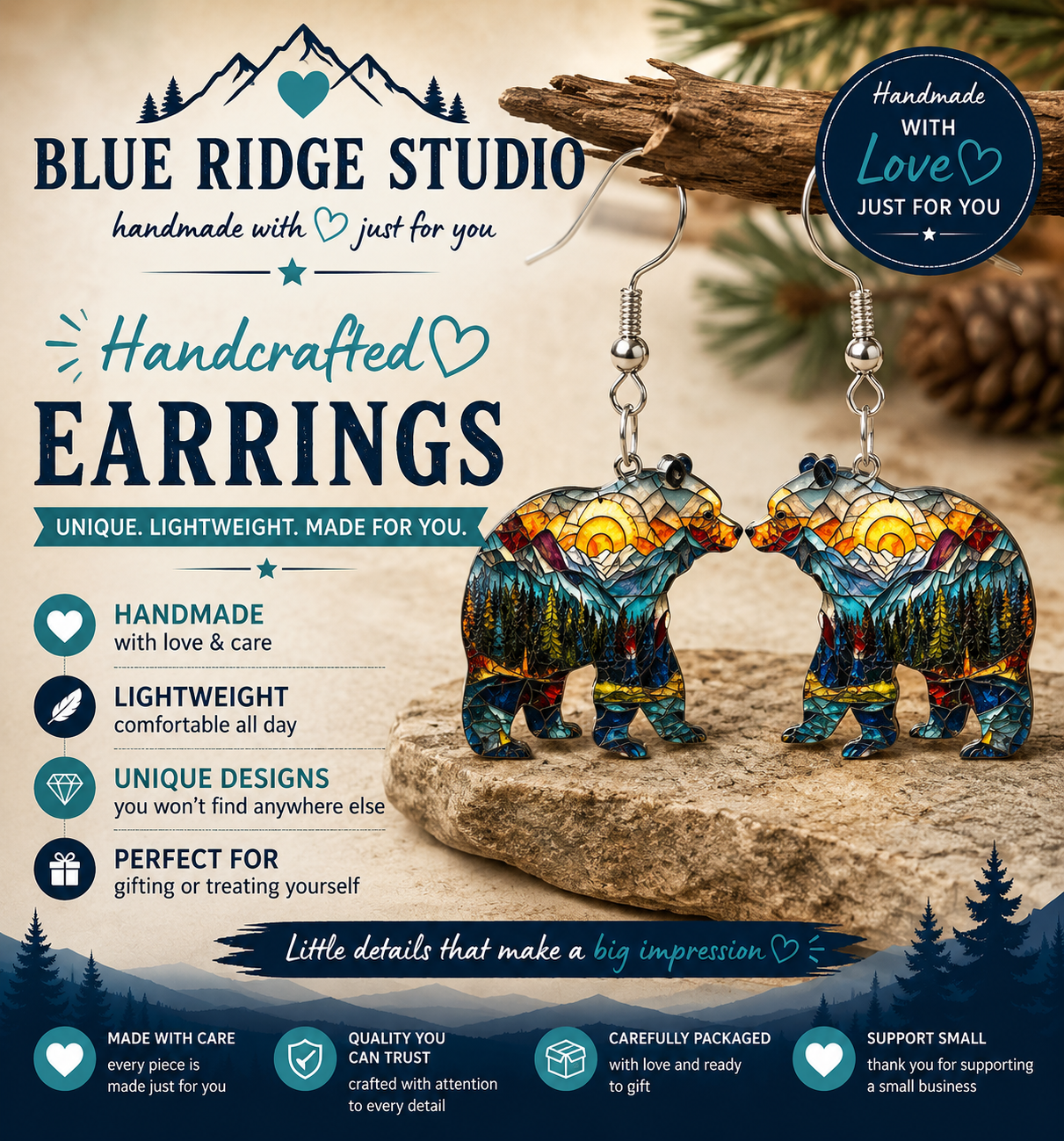 Bear Earrings