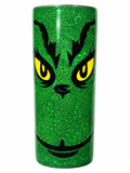 Green Glitter Grinch Mischievous Eyes Tumbler