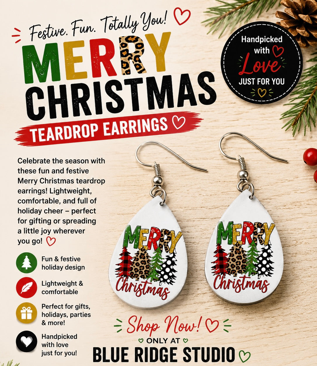 Merry Christmas Earrings
