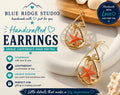 Peach Starfish & Gold Palm Tree Earrings