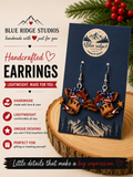 Patriotic Cow Messy Bun Earrings