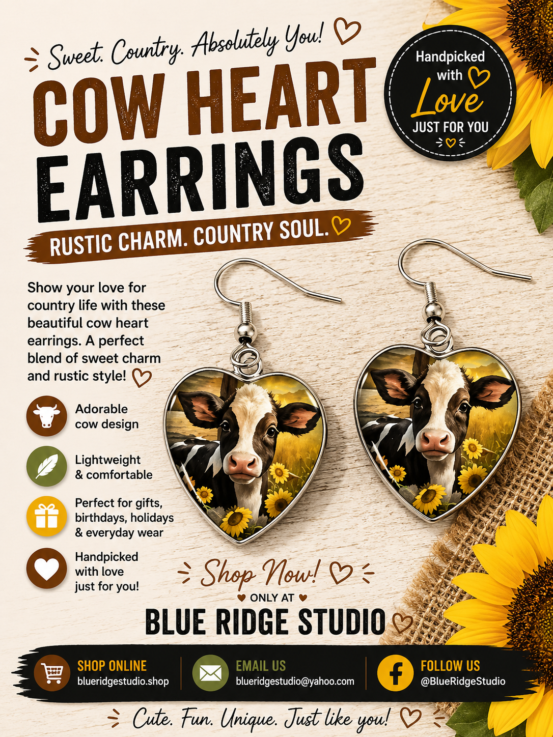 Cow Earrings