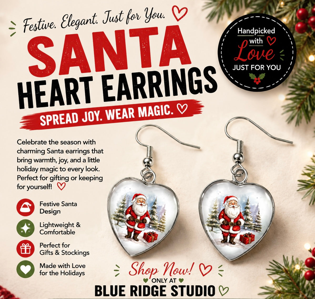 Santa Earrings