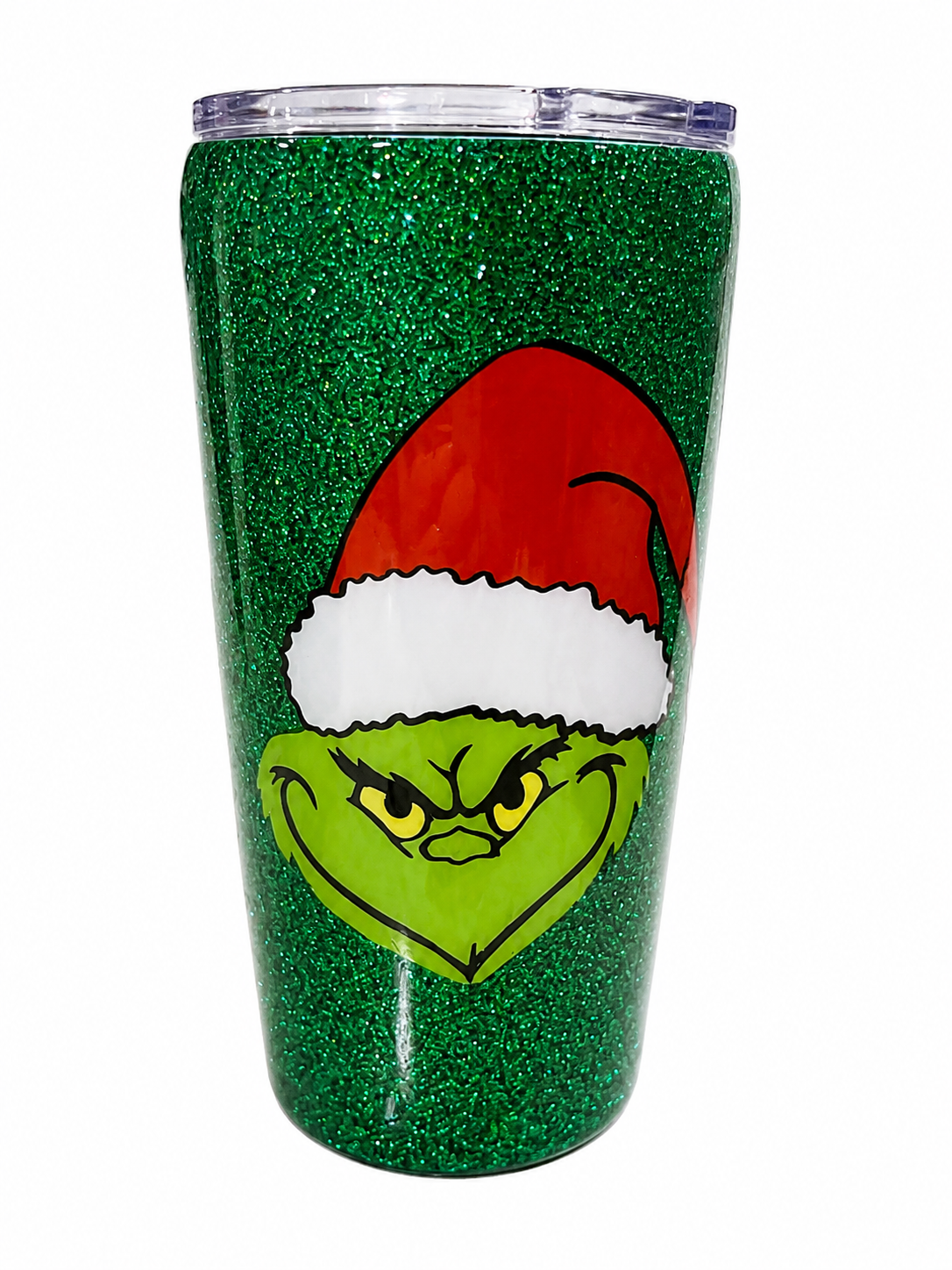 Green Glitter Grinch Character Tumbler