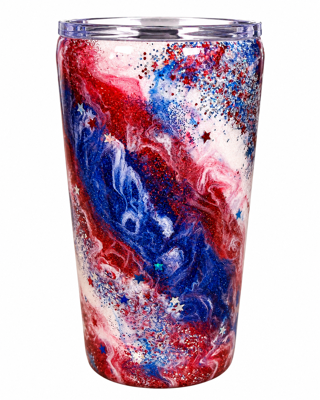 Patriotic Stars & Swirls Tumbler