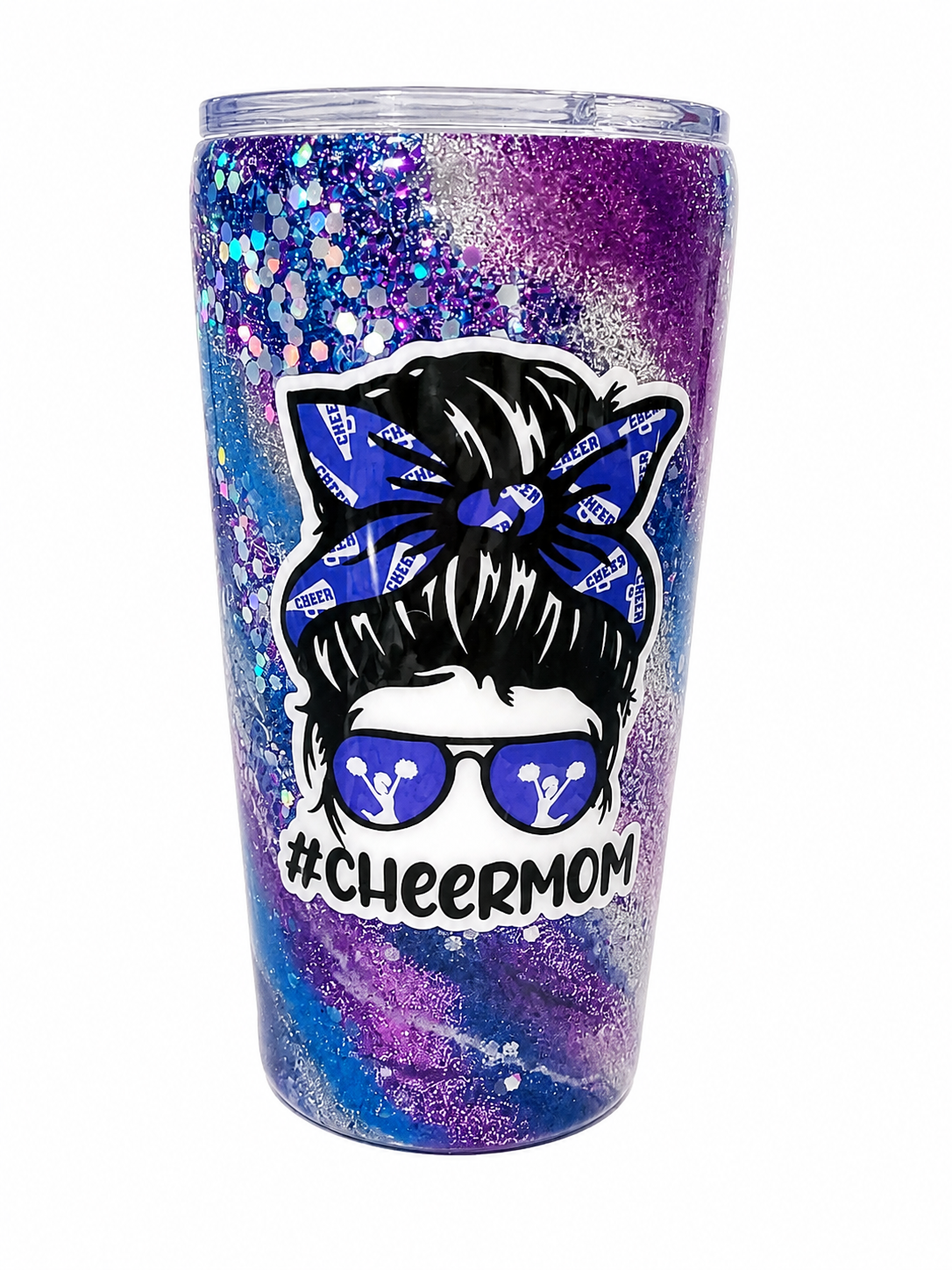 #CheerMom Galaxy Glitter Tumbler