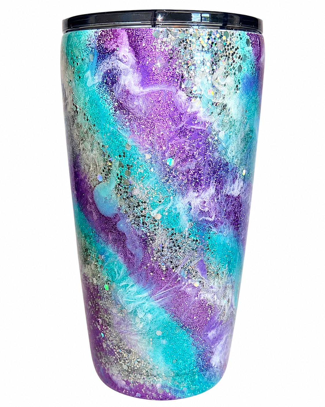 Purple & Teal Glitter Marble
