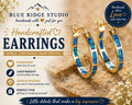 Green & Blue Marble Earrings