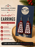 Cheer Megaphone Glitter Earrings
