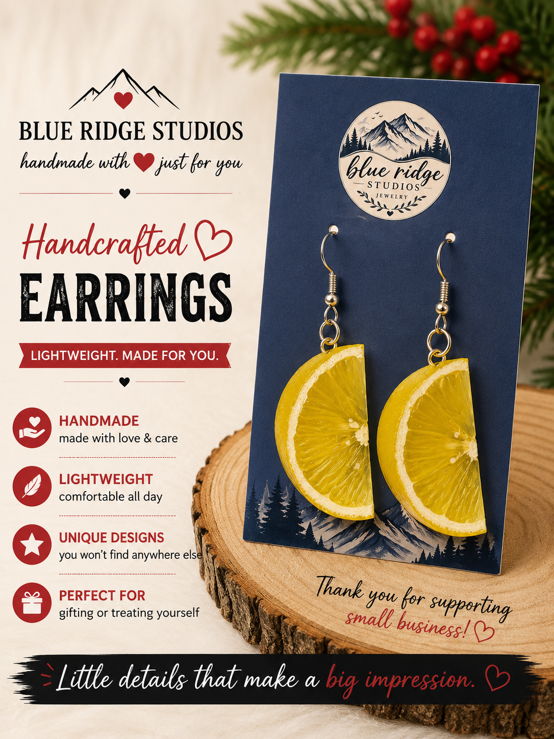 Lemon Slice Earrings