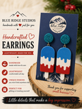 Bomb Pop Popsicle Patriotic Earrings