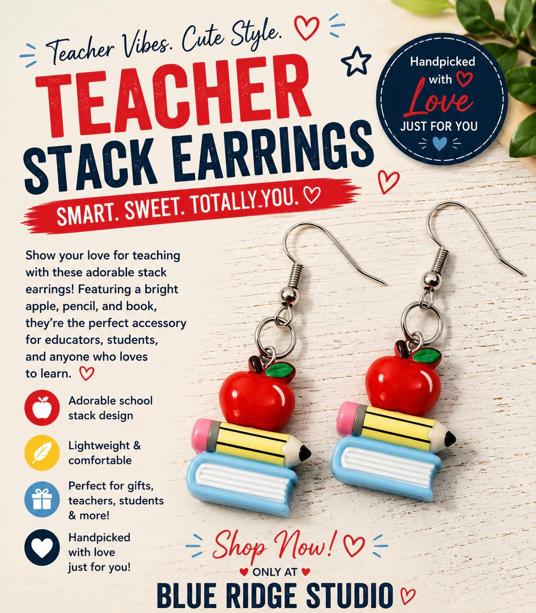 School Theme Earrings