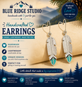 Silver & Turquoise Feather Drop Earrings