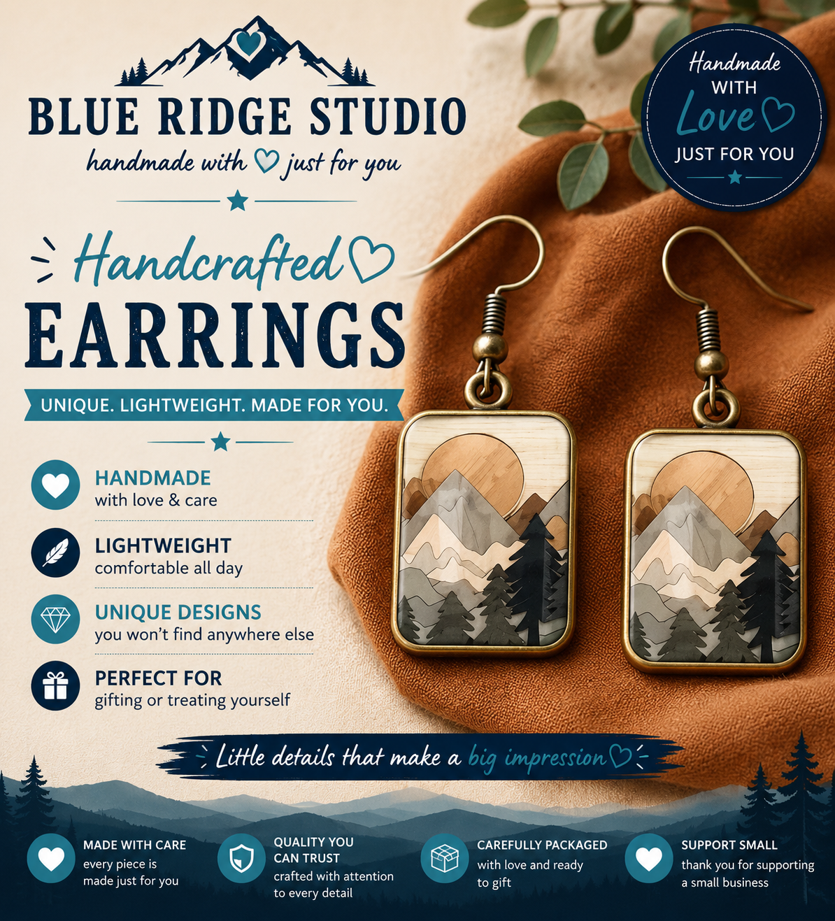 Sunset Mountain Earrings