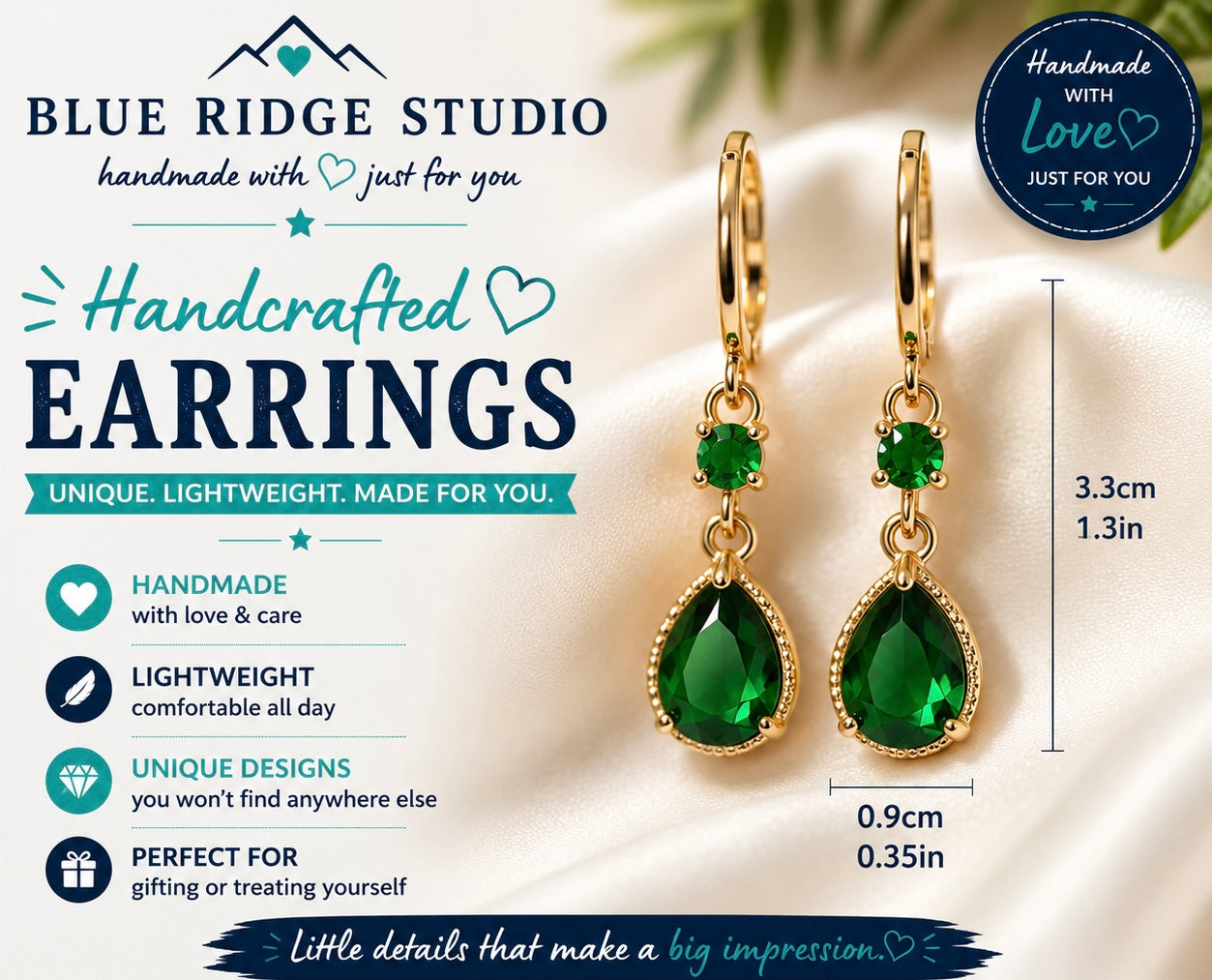 Green Gold Earrings