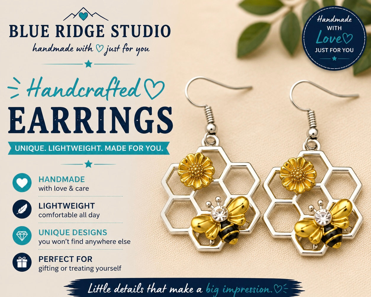 Gold Beehive Earrings