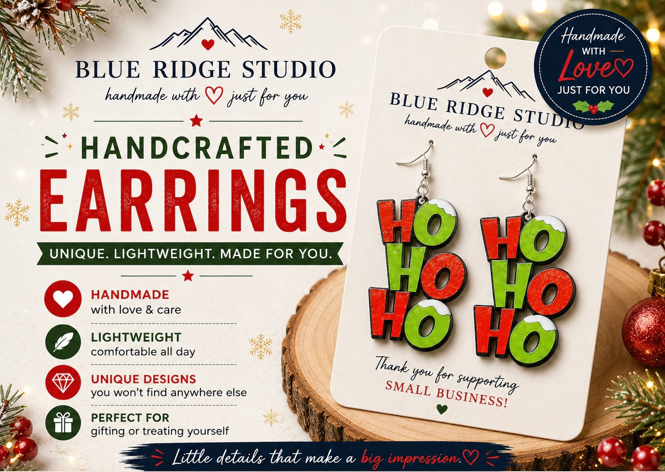 Ho Ho Ho Christmas Earrings