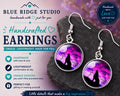 Purple Wolf Midnight Earrings