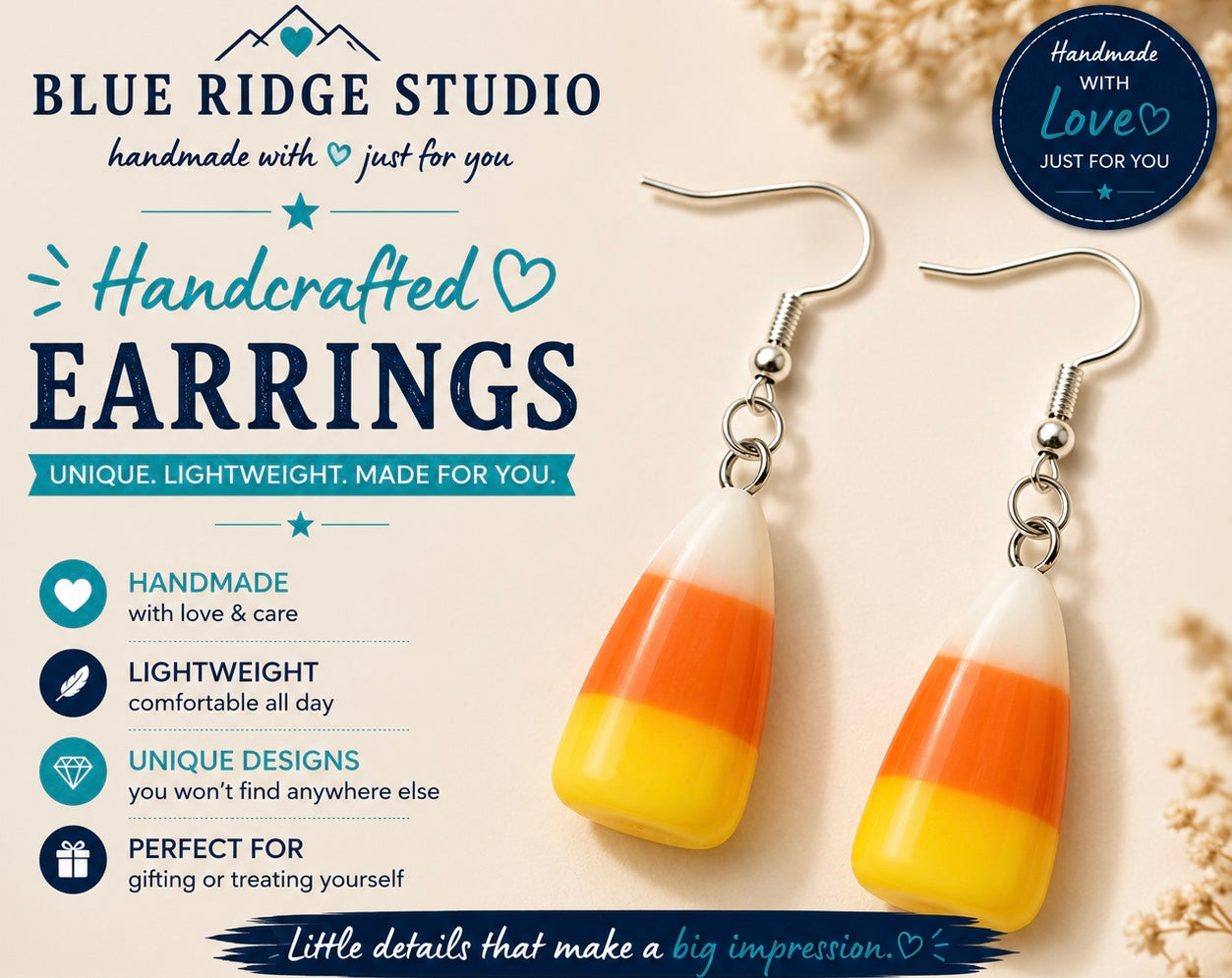 Candy Corn Earrings